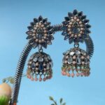 Gold Plated Kundan Jhumka Earrings