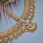 Gold Plated Kundan & Beads Mathapatti / Head Chain / Tikka Head Set