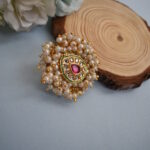 Beautiful Beads & Pink Stone Ring