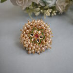 Beautiful Traditional Ring With Beads & Meenakari Work