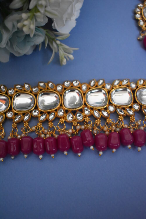 Beautiful Wedding Wear Pachi Kundan Necklace Set
