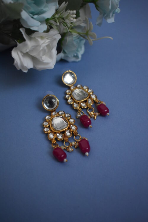 Beautiful Wedding Wear Pachi Kundan Necklace Set