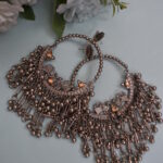 Beautiful Big German Silver Chandbali Afghani Earrings