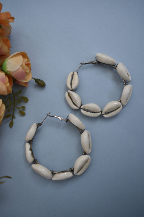 Beautiful White Sea Shell Earrings
