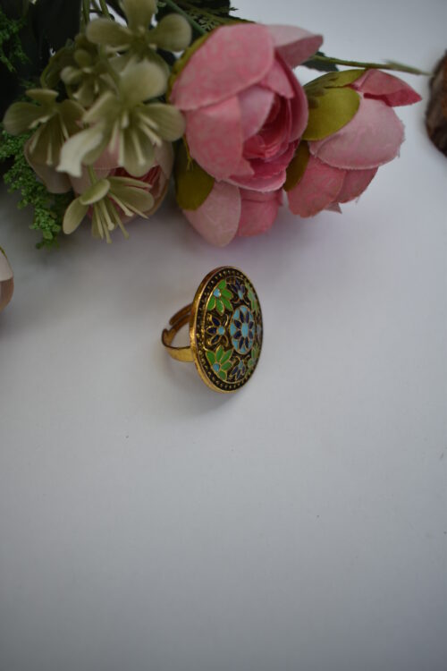 Traditional Meenakari Rajasthani Handmade Enamel Ring