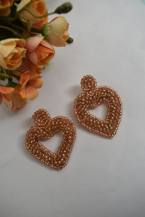 Beautiful Ocean Inspired Boho Coastal Heart Earrings