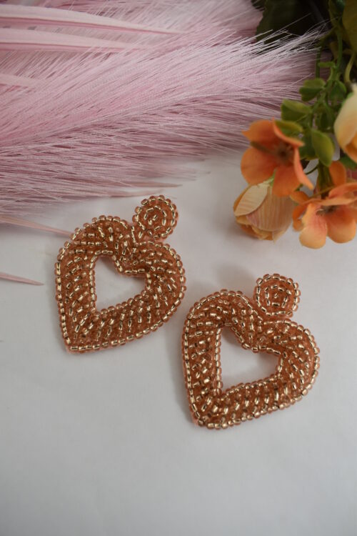 Beautiful Ocean Inspired Boho Coastal Heart Earrings
