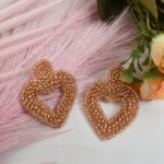 Beautiful Ocean Inspired Boho Coastal Heart Earrings
