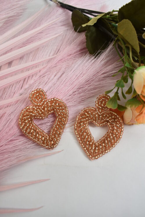 Beautiful Ocean Inspired Boho Coastal Heart Earrings