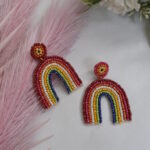 Ocean Inspired Boho Coastal Rainbow Earrings