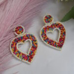 Beautiful Beach Inspired Boho Coastal Heart Earrings