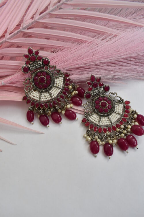 Beautiful Big Pearl Chandbali Earrings