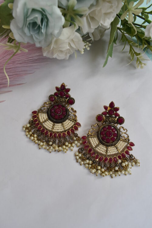 Beautiful Stones Big Chandbali Earrings