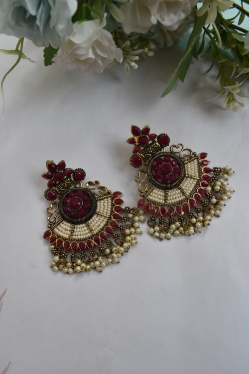 Beautiful Stones Big Chandbali Earrings