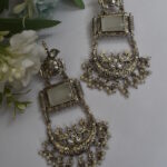 Statement Big Stone Chandbali Dangler Earrings